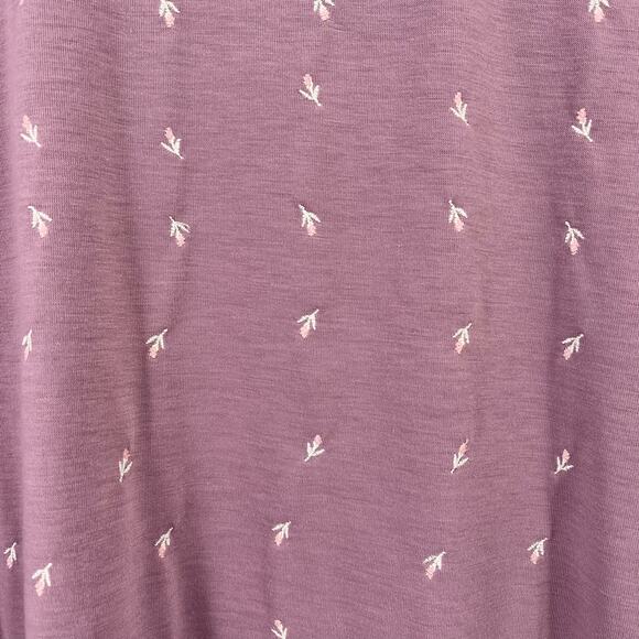 Farmer's Market Boho Floral Embroidered Shirt Womens Plus Size 3X Orchid Purple - Picture 2 of 7